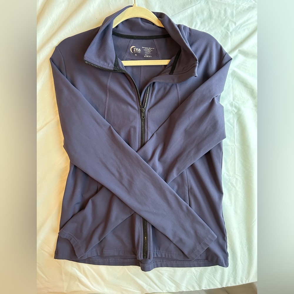 ZYIA Purple Athletic Zip-Up